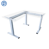 Single Motor L Shape Electric Corner Standing Desk Frame(White)