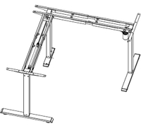L-Shaped Sit Stand Desk Frame