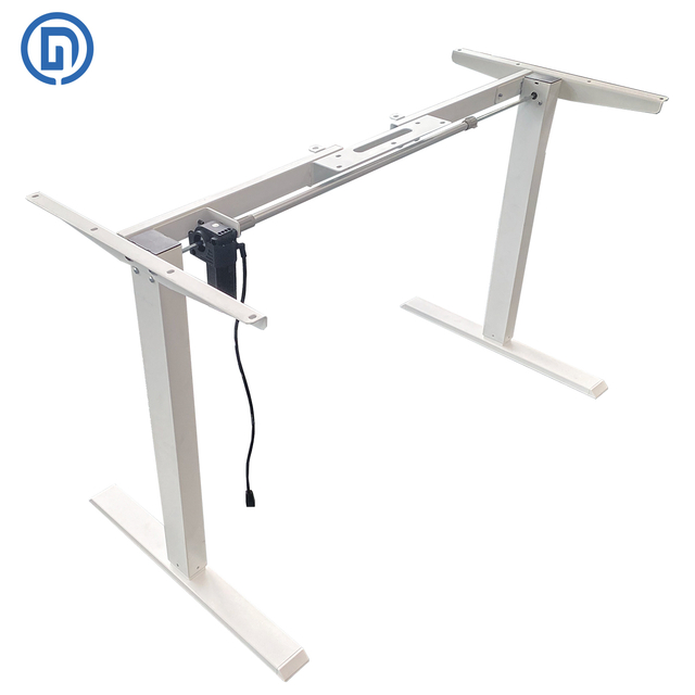 DK-02 Single Motor Single Beam Electric Standing Desk Frame (Extended Beam, 2-Section Inverted) 
