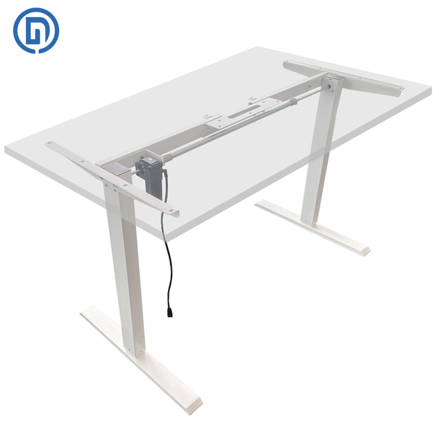 DK-02 Single Motor Single Beam Electric Standing Desk Frame (Extended Beam, 2-Section Inverted) 