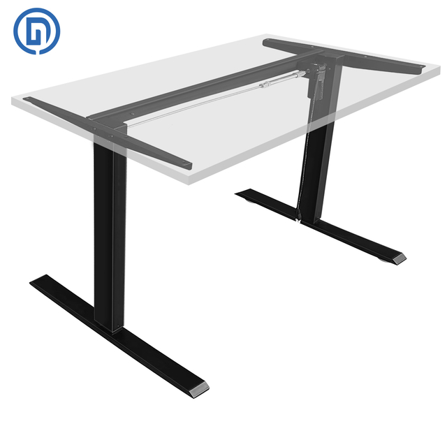 DK-02 Single Motor Single Beam Electric Standing Desk Frame (2-Section Inverted) 