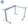 Single Motor L Shape Electric Corner Standing Desk Frame(White)