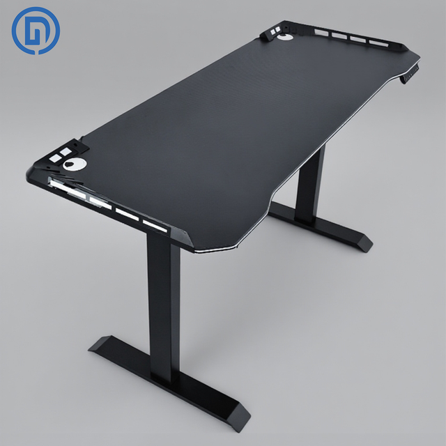 ND-G10 Dual Motor Height-Adjustable Gaming Desk, RGB Light, Black/White Desk Frame, BIFMA Compliant