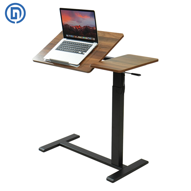 DY-03 Pneumatic Height Adjustable Lifting Desk(Flipping Desktop, Single Column)