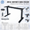 ZY-02 Dual Motor Dual Beam Electric Standing Desk Frame (Infinite Adjustable Extend Beam, 2-Section Lifting)