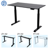 Dual Motor Electric Adjustable Height Standing Desk, Single/Dual Crossbeam Desk Frame Option, One-Piece Desktop