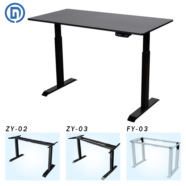 Dual Motor Electric Adjustable Height Standing Desk, Single/Dual Crossbeam Desk Frame Option, One-Piece Desktop