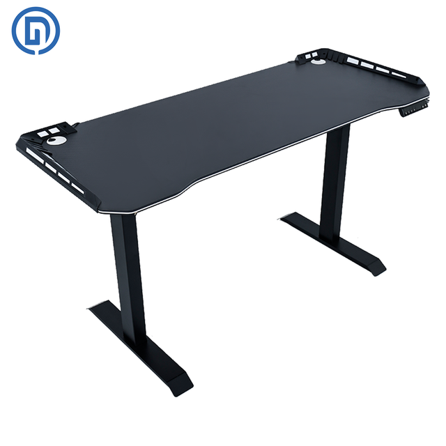 ND-G10 Dual Motor Height-Adjustable Gaming Desk, RGB Light, Black/White Desk Frame, BIFMA Compliant