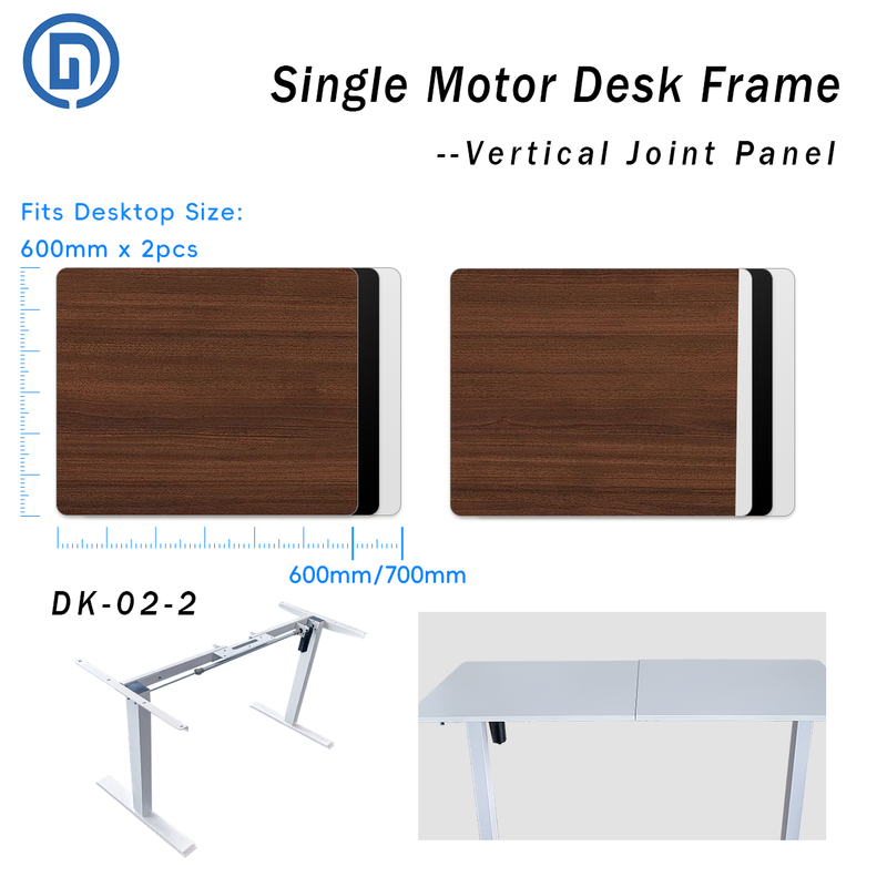 Single Motor Electric Adjustable Height Standing Desk, Single/Dual Crossbeam Desk Frame, One-Piece/Splicing Desktop Option