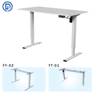 Single Motor Electric Adjustable Height Standing Desk, Single/Dual Crossbeam Desk Frame, One-Piece/Splicing Desktop Option