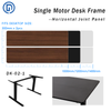 Single Motor Electric Adjustable Height Standing Desk, Single/Dual Crossbeam Desk Frame, One-Piece/Splicing Desktop Option