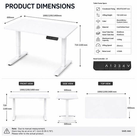 48" &times; 24" Electric Desk