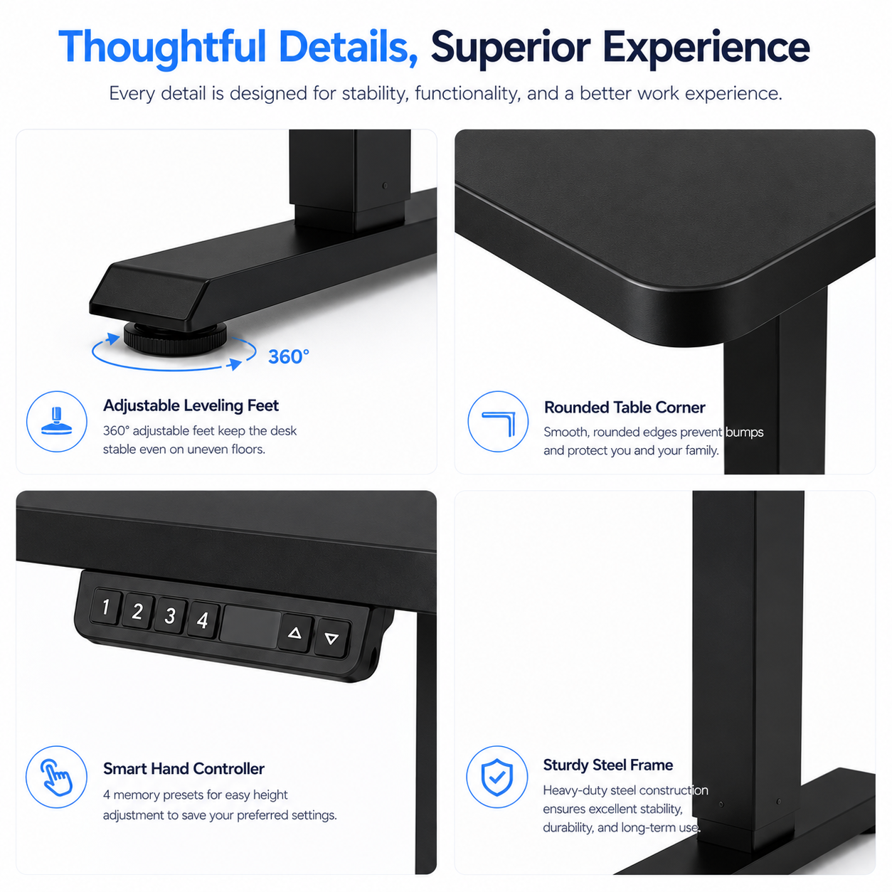 height adjustable standing desk