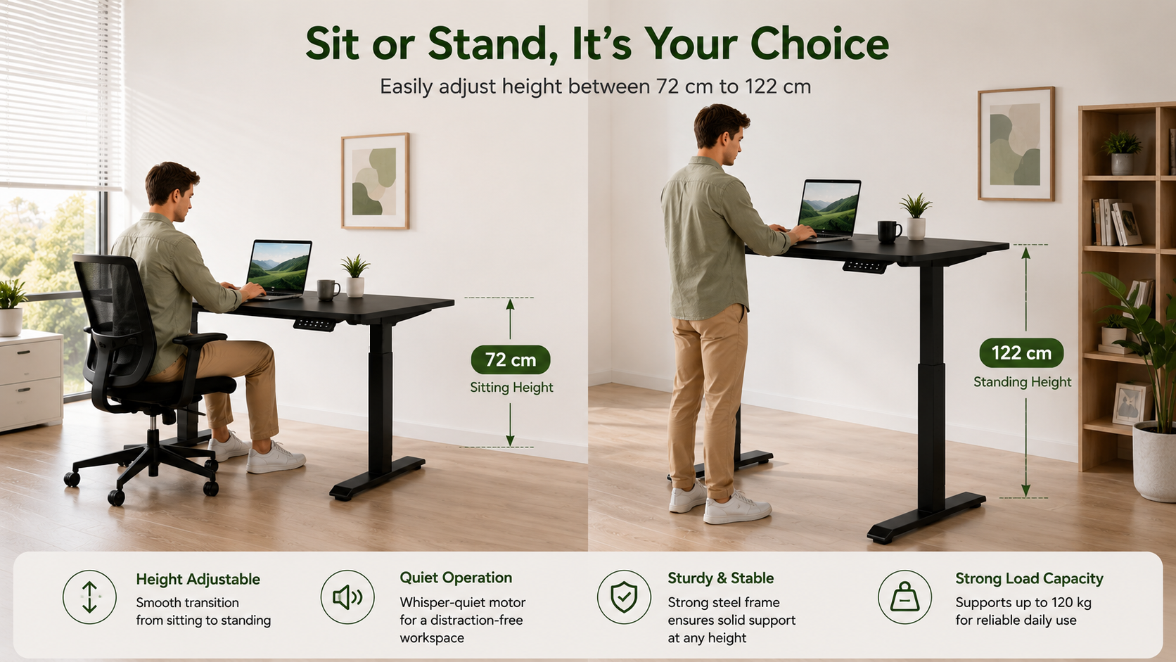 height adjustable office desk