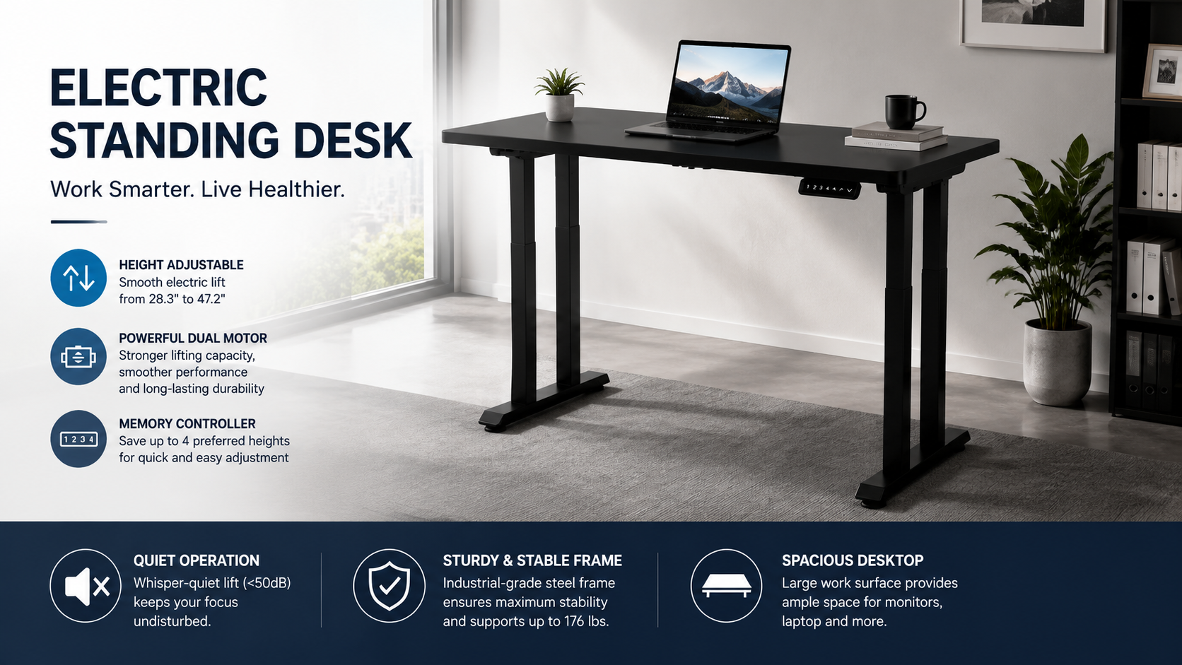 electric standing desk for office