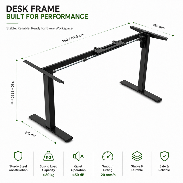 height adjustable standing desk