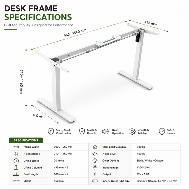 electric sit stand desk