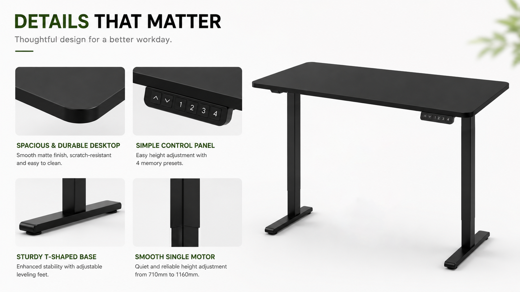 electric adjustable desk