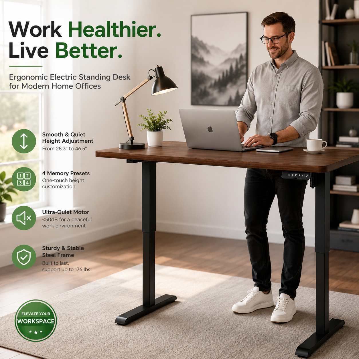 adjustable standing desk factory