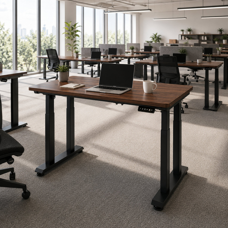dual motor standing desk for large desktops