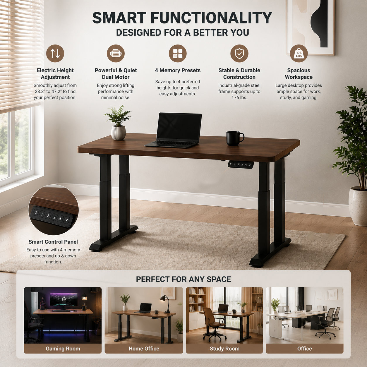 customizable electric standing desk
