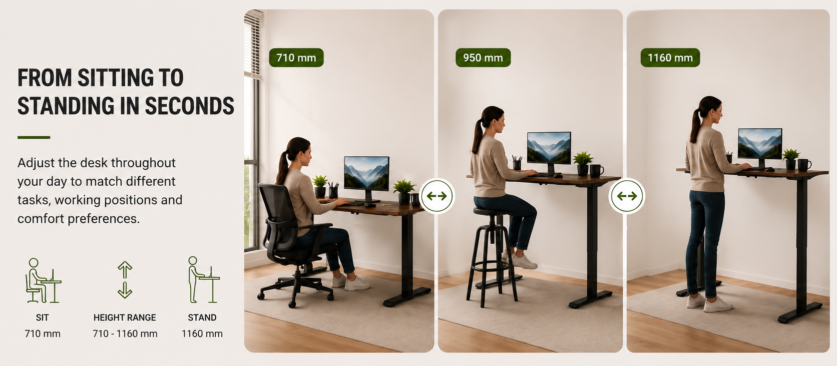 single motor adjustable desk supplier