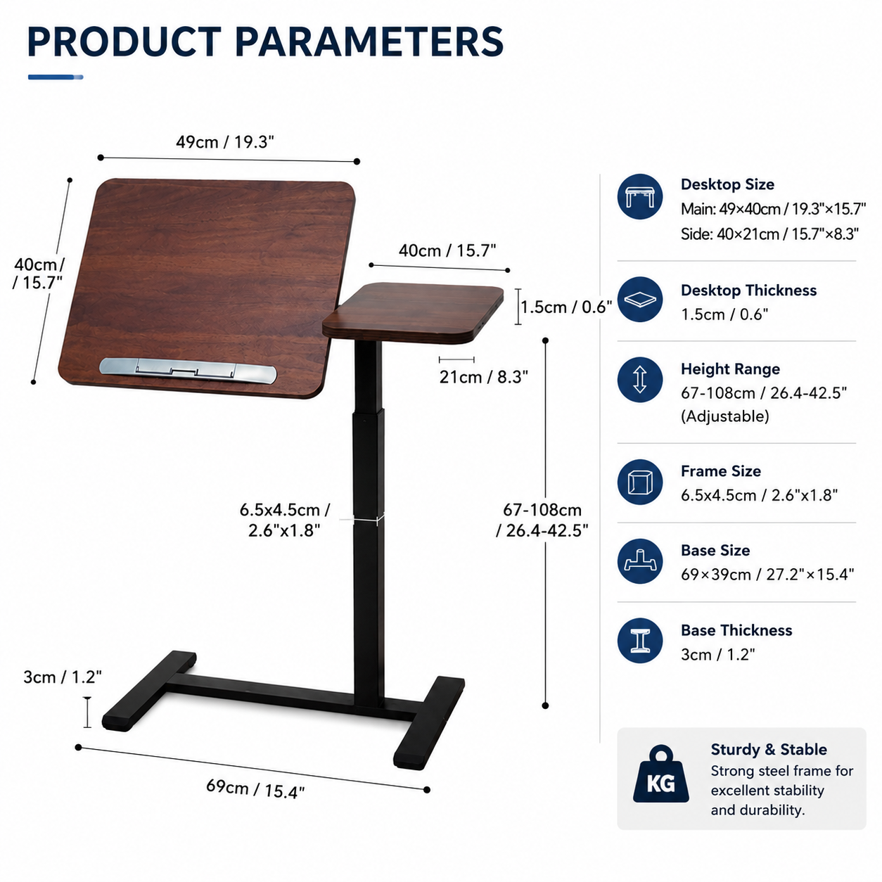 height adjustable workstation