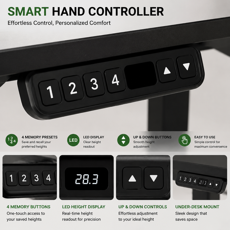 electric L shaped standing desk