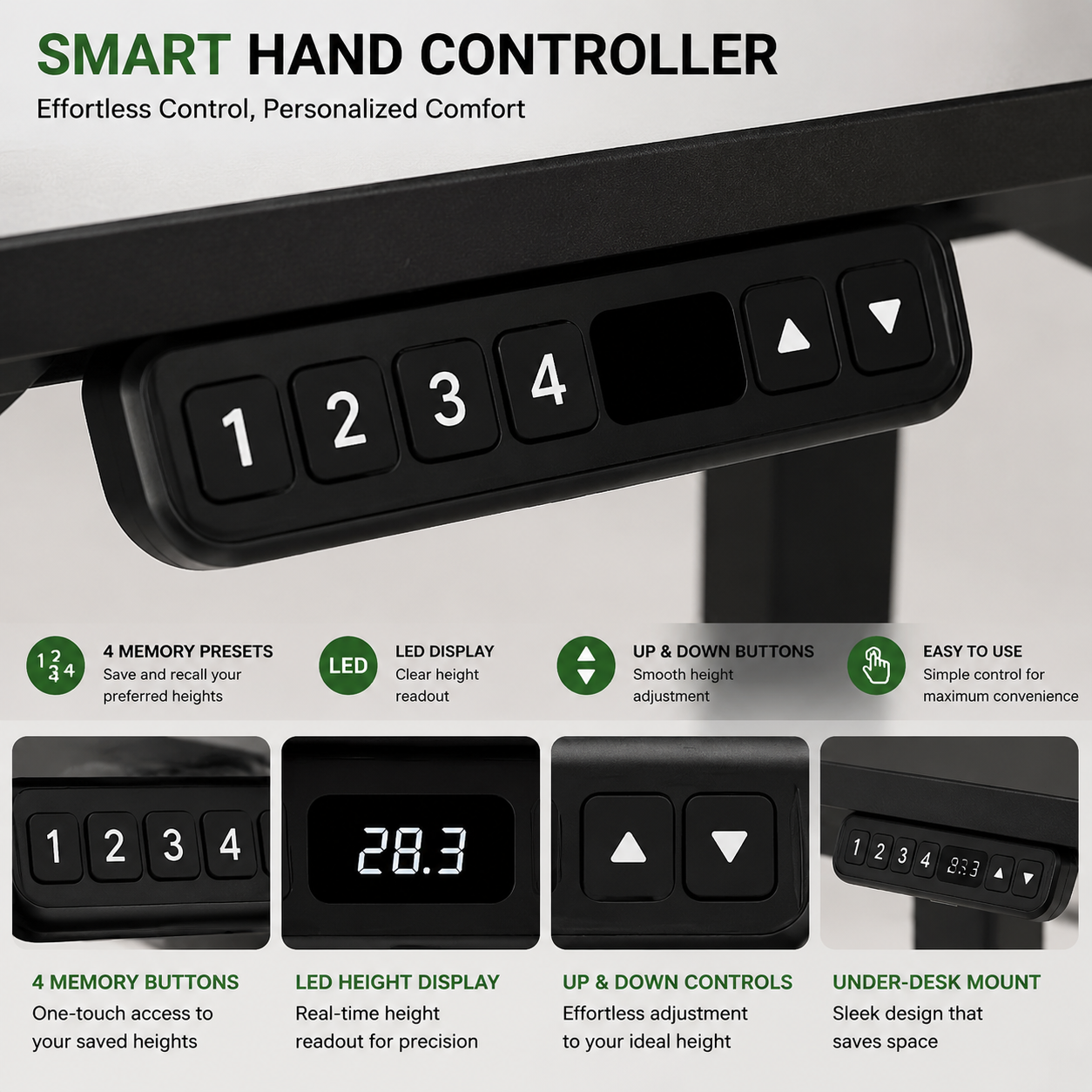 electric L shaped standing desk
