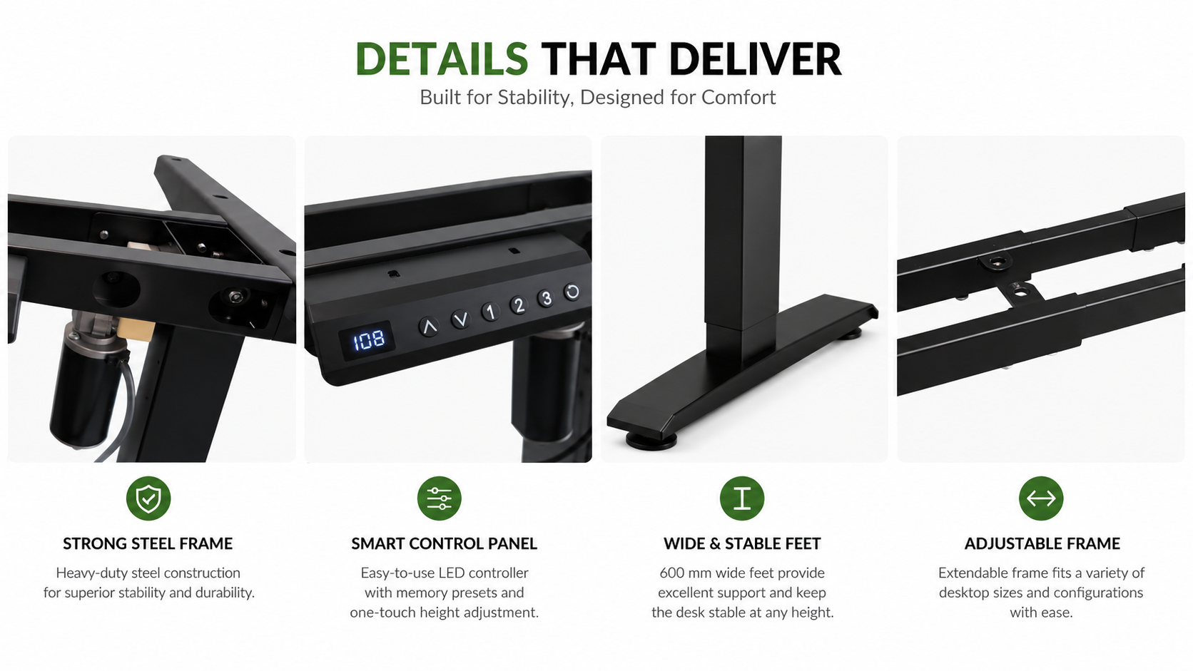 L shaped standing desk supplier